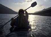 Kayaking around Log Cabin Resort