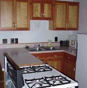 Kitchen in one of the Seaside Suites