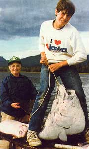 Another successful day of Halibut fishing on one of Log Cabin Resort's fishing charter trips.